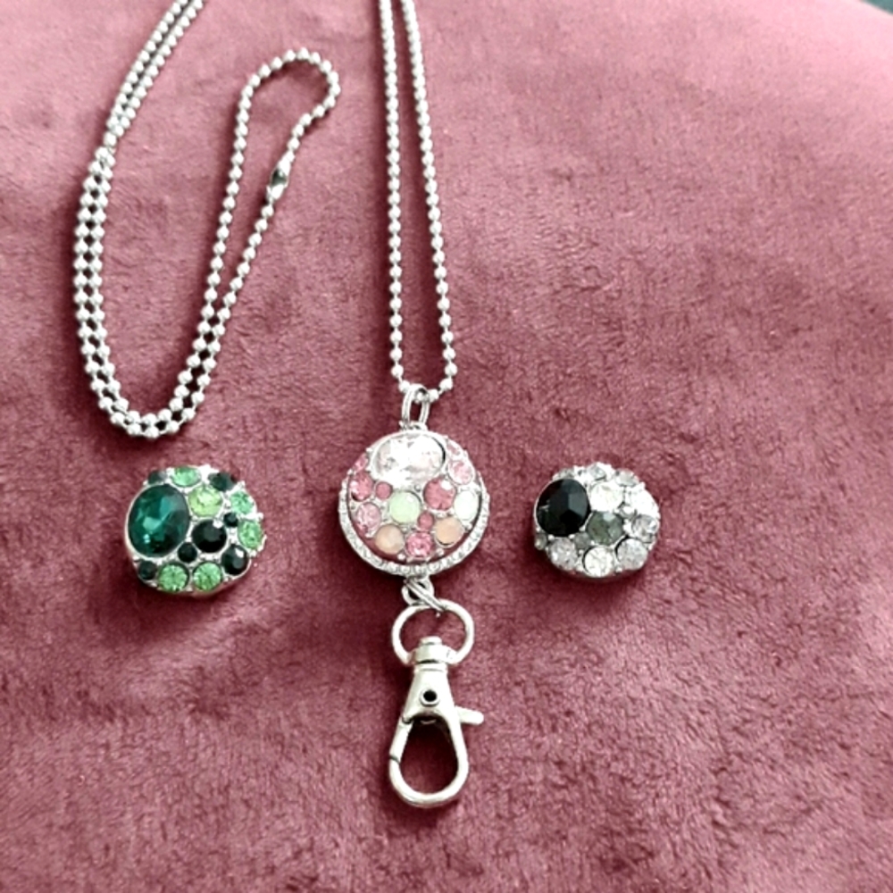 Snap Button Lanyard Necklace